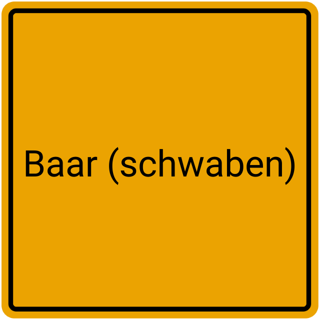 Meldebestätigung Baar (Schwaben)